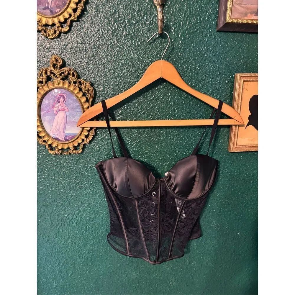 Lexi Wood X Hanky Panky Shannon Bustier Black Sz Medium NWT $275